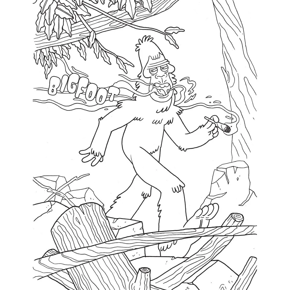 Who Smokes Weed Colouring Book
