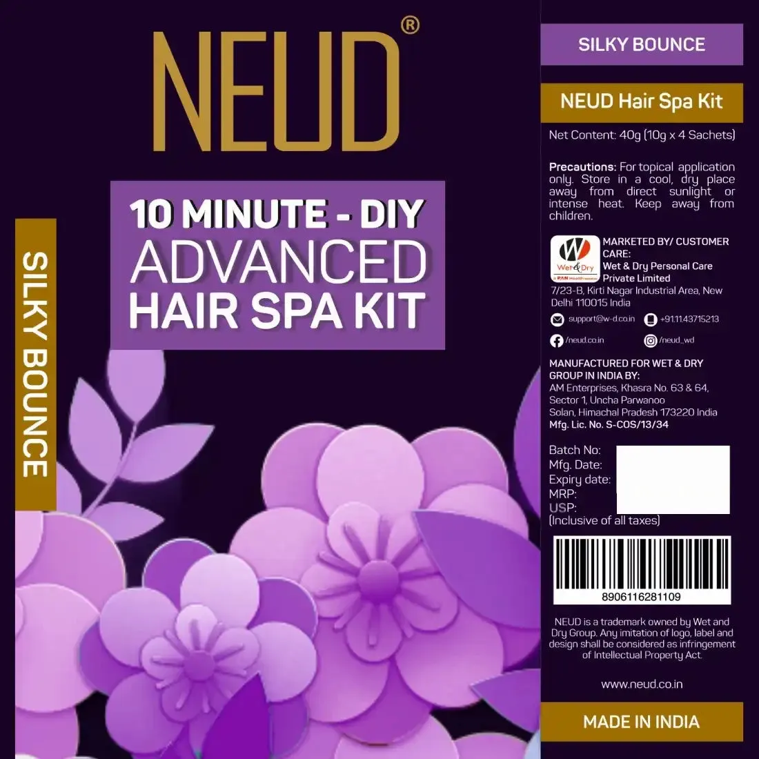 Wholesale | B2B | Bulk Order - NEUD 4-Step DIY Advanced Hair Spa Kit 100 Units (40g Each)