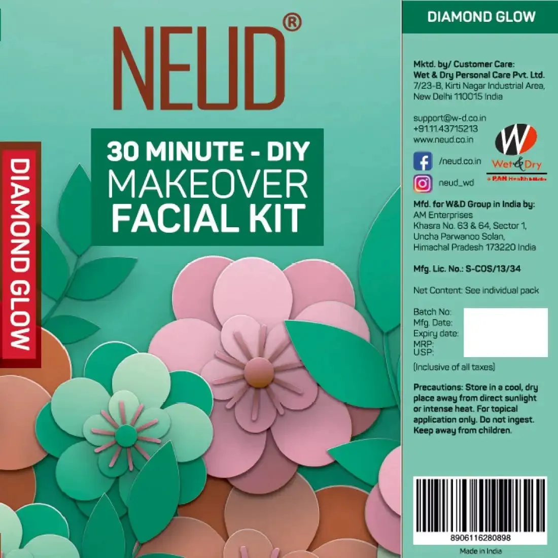 Wholesale | B2B | Bulk Order - NEUD 6-Step DIY Makeover Facial Kit 100 Units (60g Each)