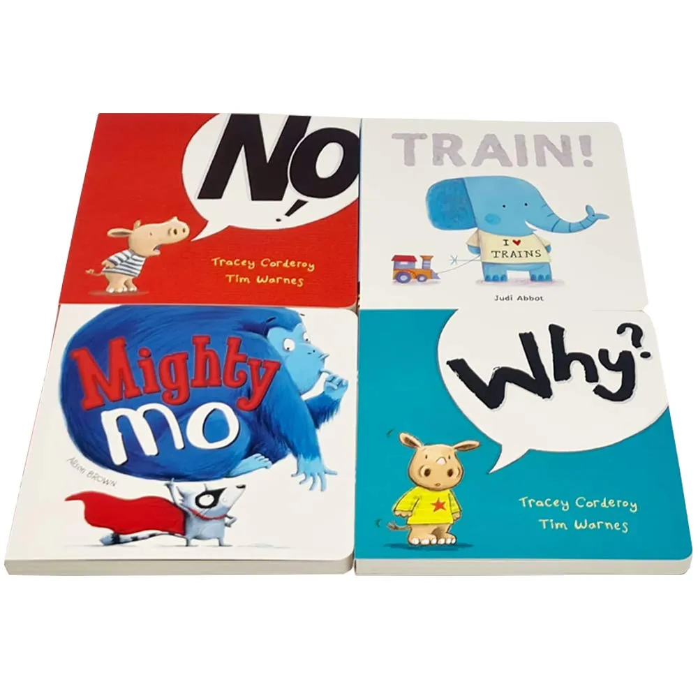 Why?, Train!, Mighty Mo, No! 4 Books Collection Set