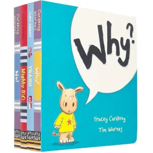 Why?, Train!, Mighty Mo, No! 4 Books Collection Set