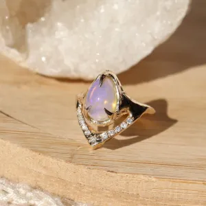 Wish Upon a Star Ring | Opal and Diamonds, 14k Gold
