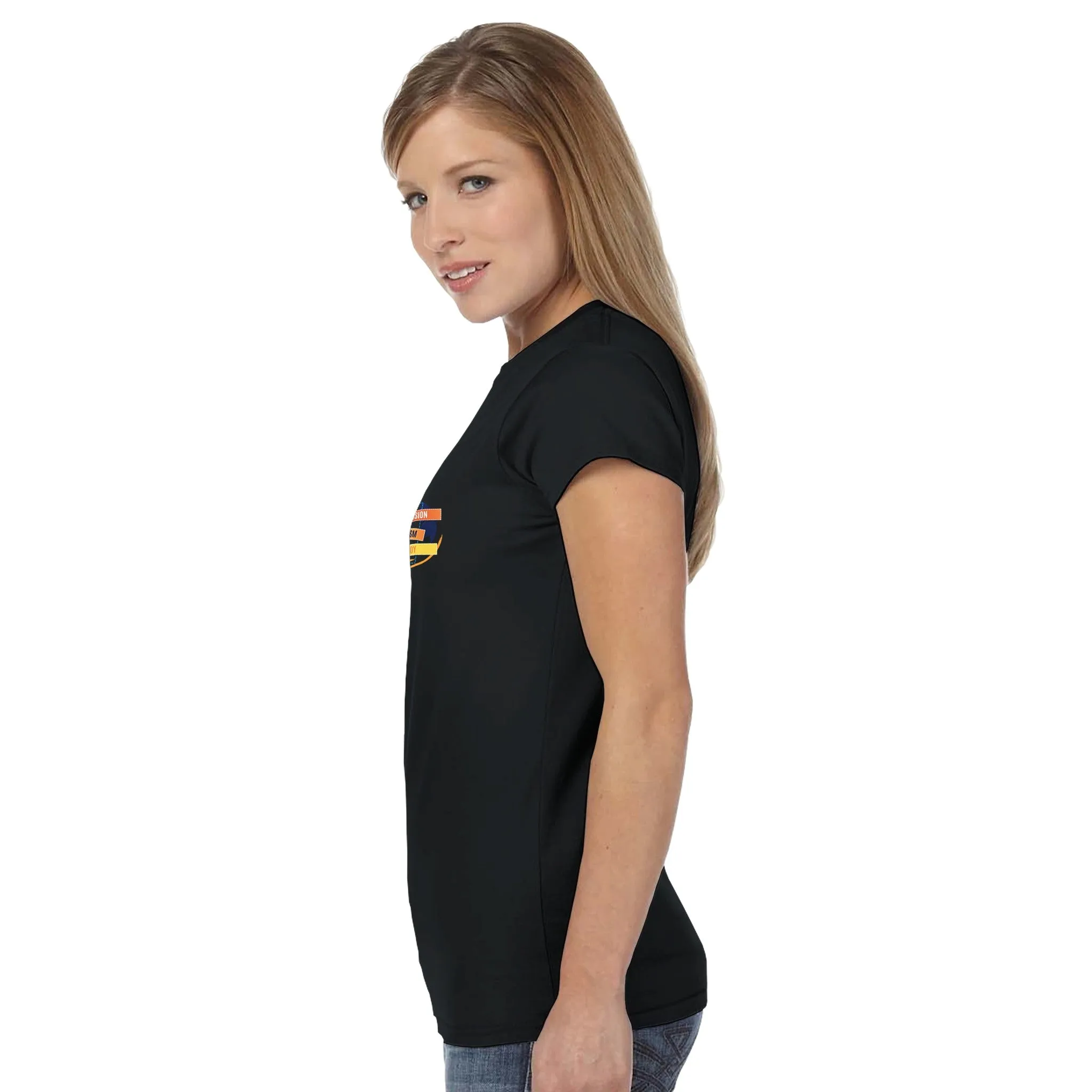 Women Crewneck T-shirt | Passion, Enthusiasm, Joy | Customizable with QR Code