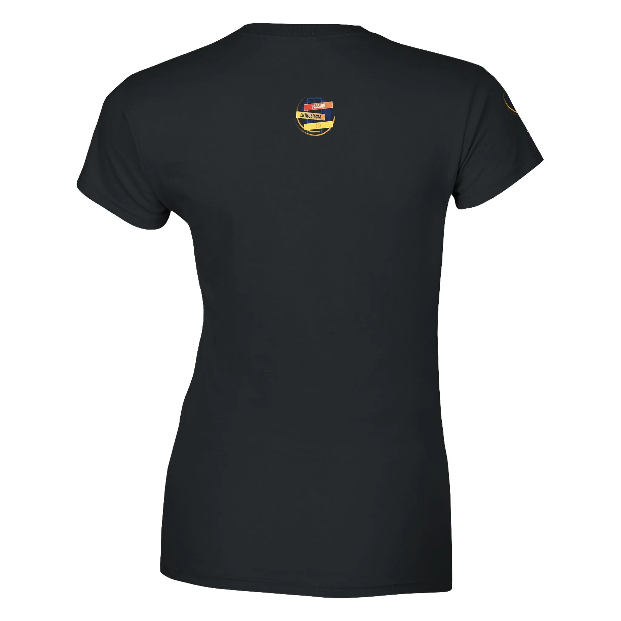 Women Crewneck T-shirt | Passion, Enthusiasm, Joy | Customizable with QR Code