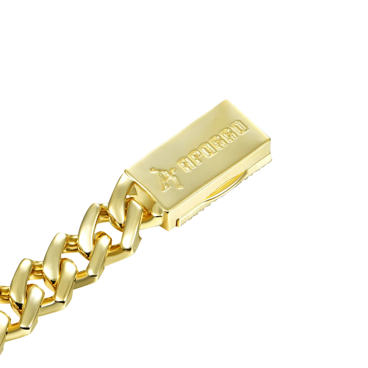 Women's Plain Gold Prong Cuban Link Bracelet - 12mm
