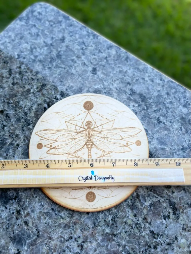 Wood Round Crystal Grid Bases, Assorted Patterns FB1246