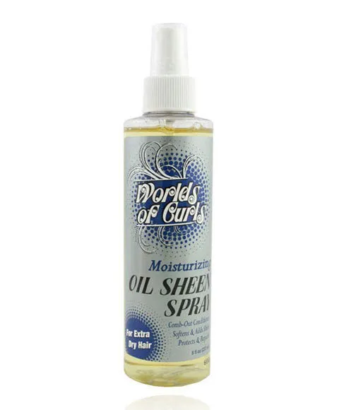 Worlds Of Curls Curl Moisturizing Oil Sheen Spray  8oz