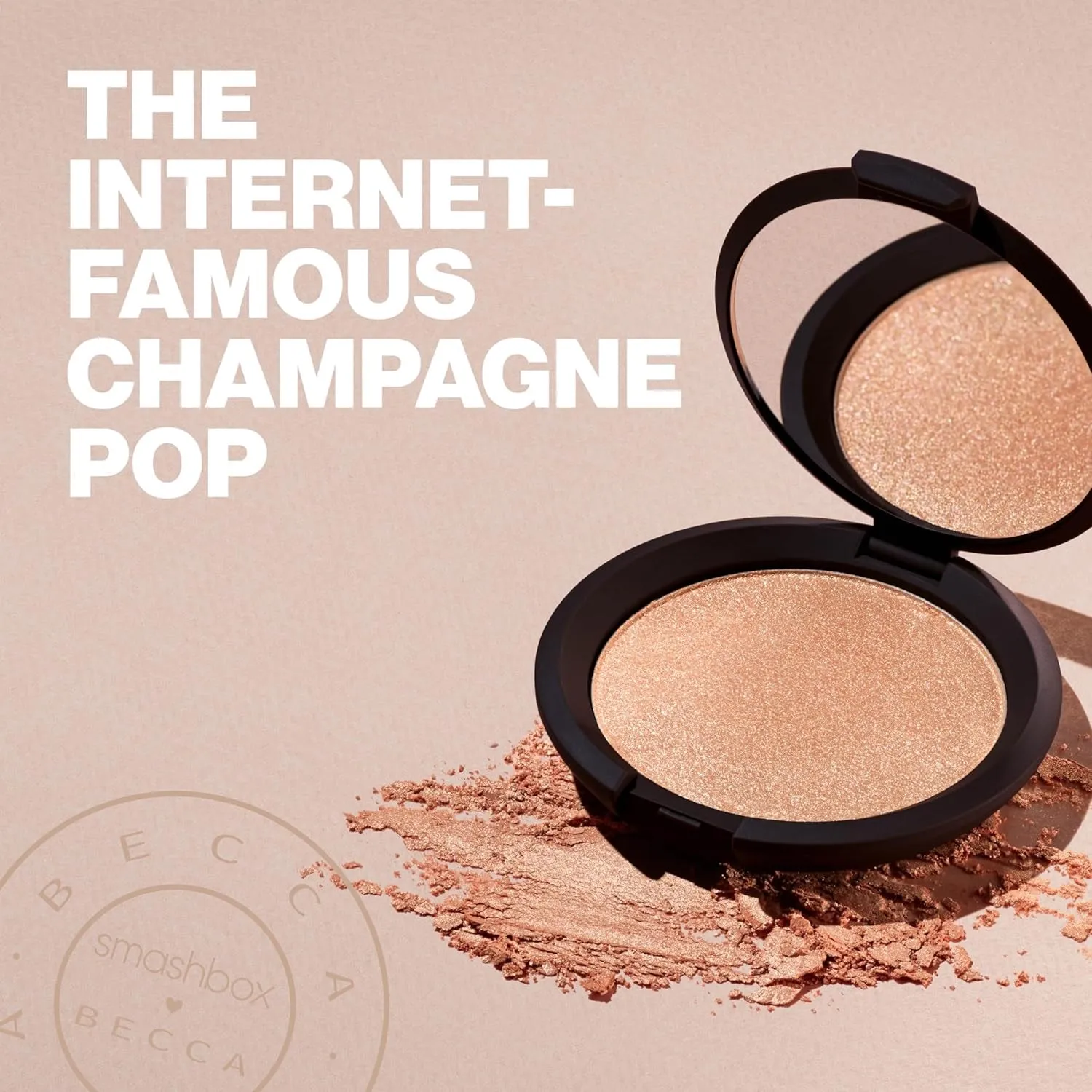 X BECCA Shimmering Skin Perfector Pressed Highlighter | Luminous Glow   Buildable, 0.25 Oz.