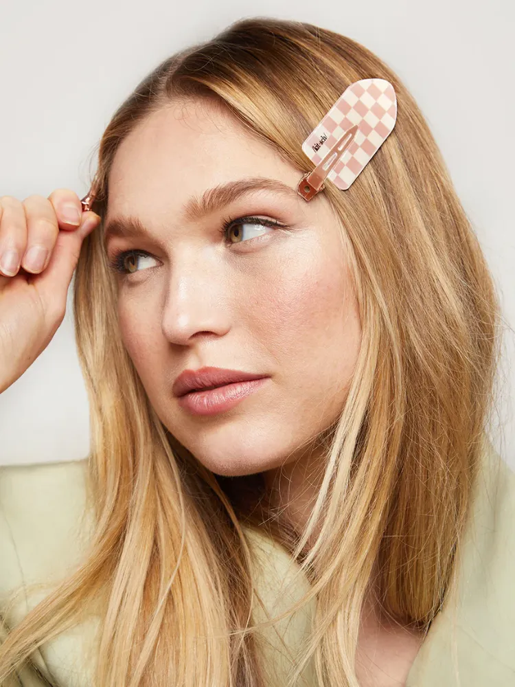 XL Creaseless Clips 2pc Set - Terracotta Checker