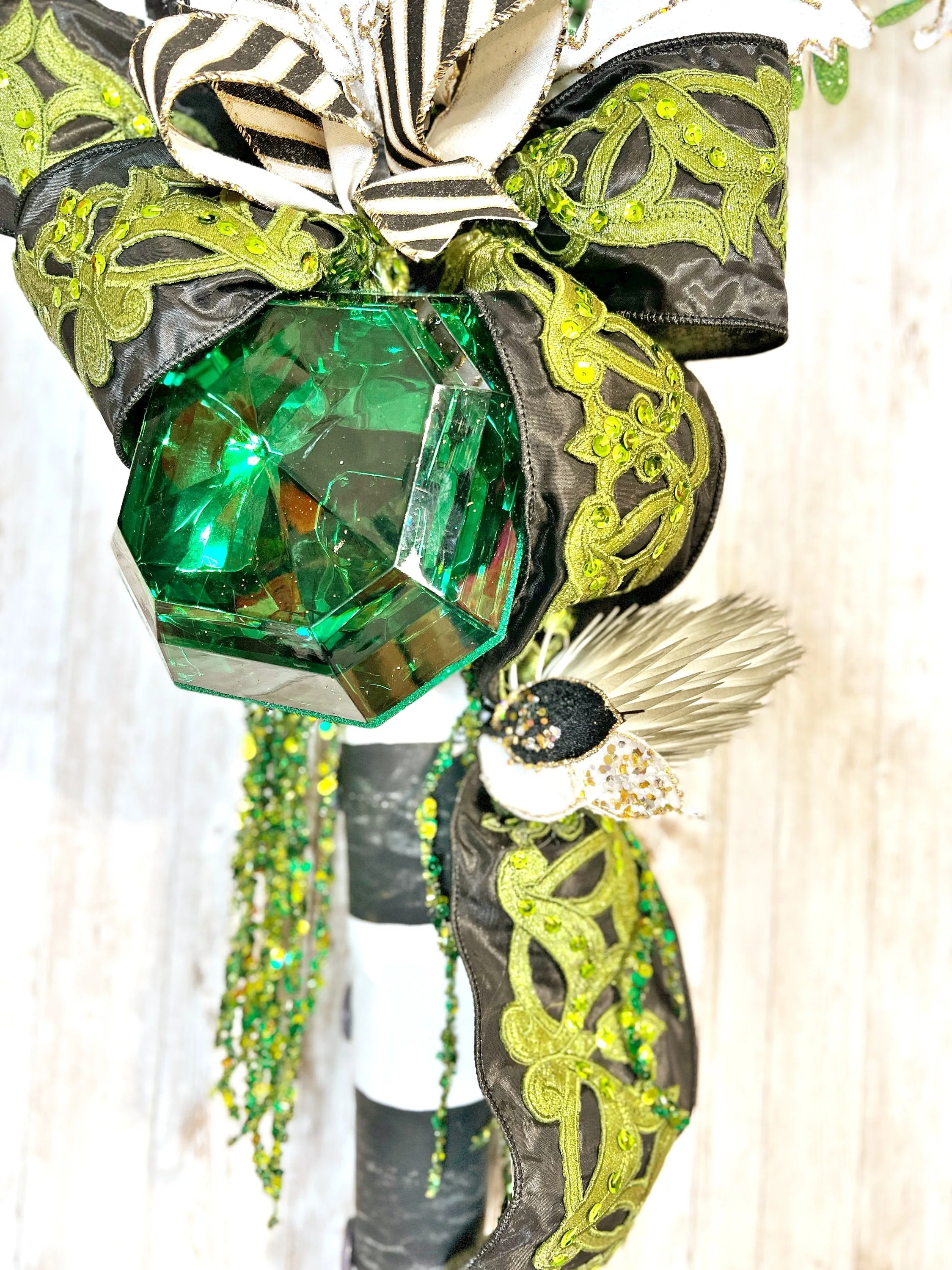 XL Halloween Witch Boot Door Hanger, Elegant Halloween Door Hanger, Witch Door Hanger, Glam Halloween Party Decoration, Halloween home decor