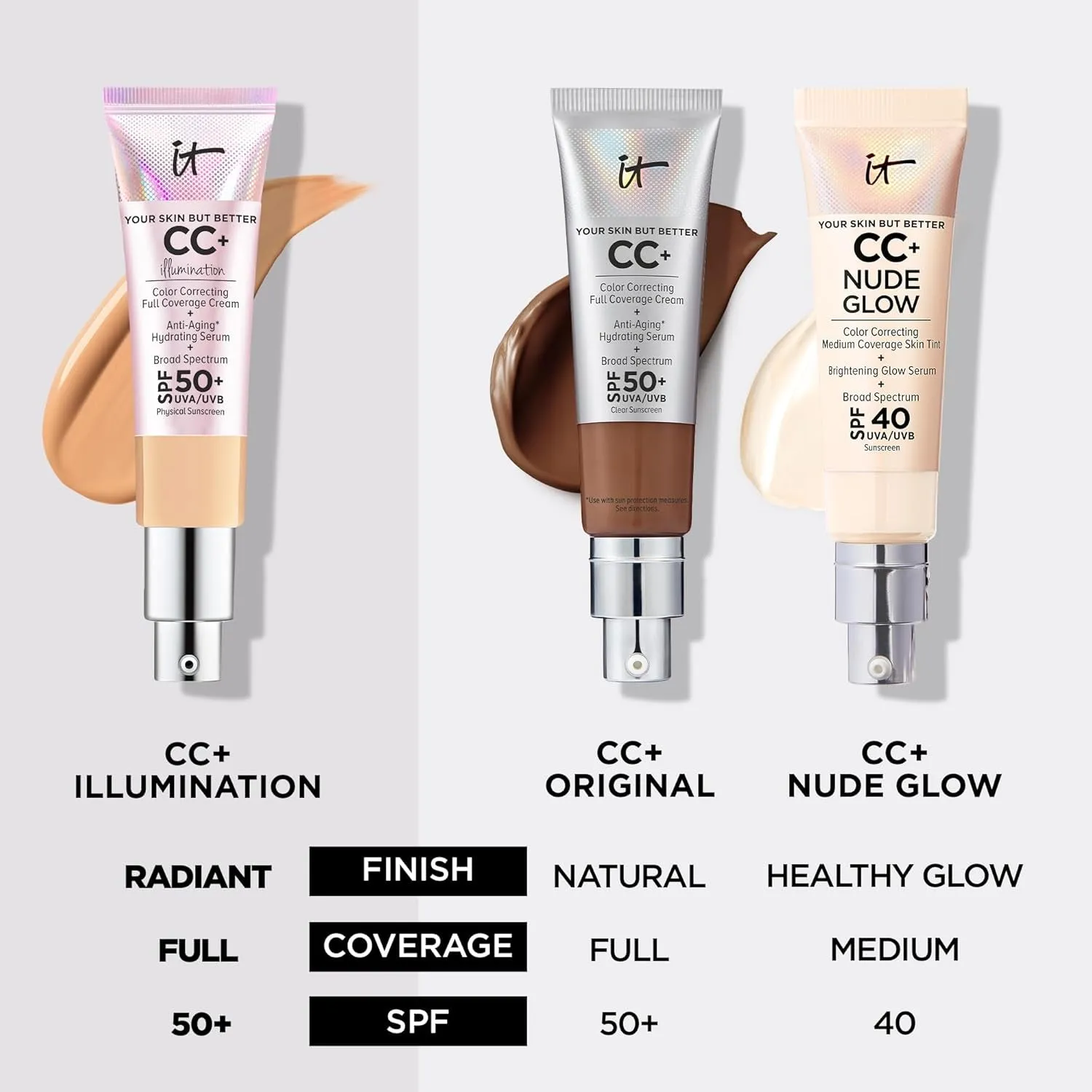 Your Skin but Better CC  Cream Illumination - Color Correcting Cream, Full-Coverage Foundation, Hydrating Serum & SPF 50  Sunscreen Radiant Finish 1.08 Fl Oz