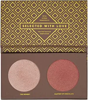 ZOEVA Cocoa Blend Highlight Face Palette - Powder Face Highlighter Makeup, Flattering for All Skin Tones, Highly-Pigmented Shimmer, Fragrance-Free, Paraben-Free