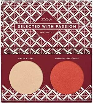 ZOEVA Spice Of Life Highlight Face Palette - Powder Face Highlighter Makeup, Flattering for All Skin Tones, Highly-Pigmented Shimmer, Fragrance-Free, Paraben-Free