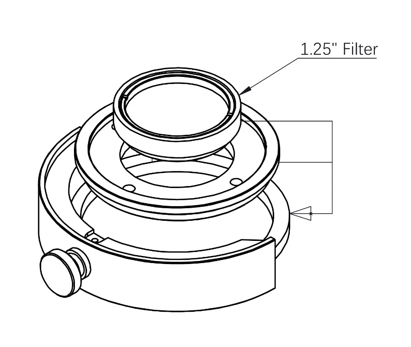 ZWO 2" to 1.25" Filter Adapter Ring - ZWO-2-1.25FL